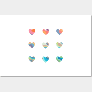 Mini Swirly Hearts Sticker Pack Posters and Art